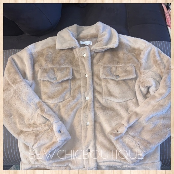 Amazing Teddy Fur Twin Flap Pocket Jacket - Picture 5 of 6